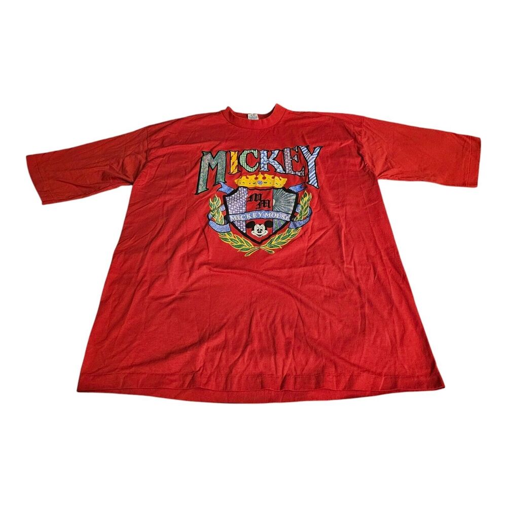 Mickey Mouse Golden Crown Scholar’s Crest 90’s Vintage Shirt OSFA (2X ish)